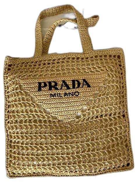 prada straw tote bag|prada wicker tote bag.